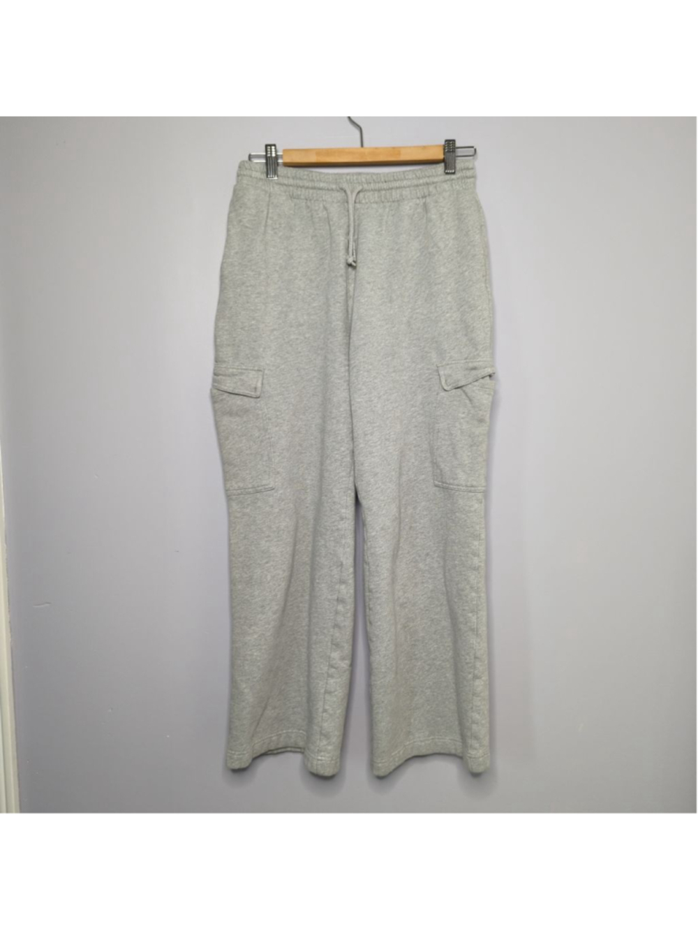 Old Navy High Waisted SoComfy Cargo Wide Leg Sweatpants - M - Heather Gray